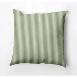 18"x18" Ticking Striped Square Throw Pillow - E By Design -Home Textiles Store GUEST 4b164d28 1709 429d ae0f 0a7dd1922958