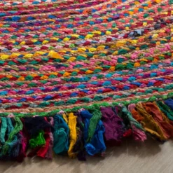 Vicki Stripe Woven Round Accent Rug - Safavieh