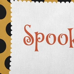 16"x16" Halloween 'Spooky' Dots Square Throw Pillow - E By Design
