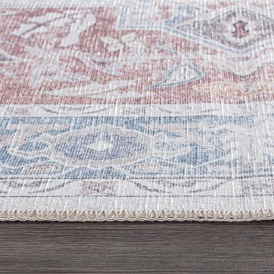 World Rug Gallery Distressed Boho Machine Washable Area Rug 4 World Rug Gallery Distressed Boho Machine Washable Area Rug - Image 2