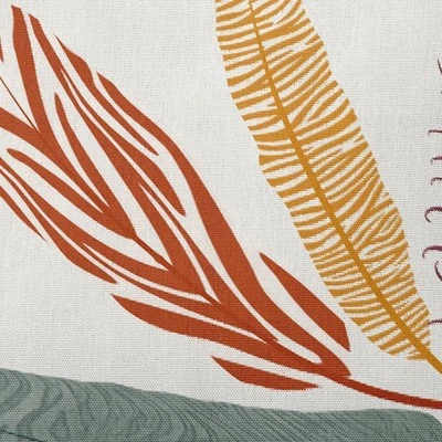 16"x16" Feather Study Floral Printed Square Throw Pillow - E By Design 3 16"x16" Feather Study Floral Printed Square Throw Pillow - E By Design