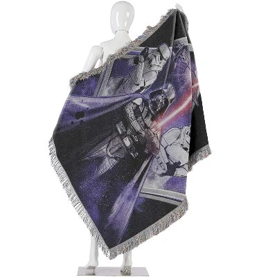 NORTHWEST Star Wars Woven Tapestry Throw Blanket, 48" X 60", Midnight Vader 7 NORTHWEST Star Wars Woven Tapestry Throw Blanket, 48" X 60", Midnight Vader - Image 5