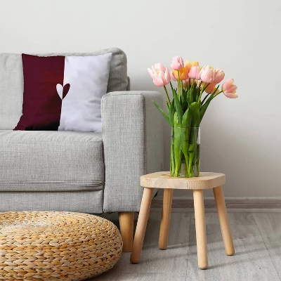 16"x16" Valentine's Day Modern Heart Square Throw Pillow Burgundy - E By Design: Festive Decor, Indoor Use 4 16"x16" Valentine's Day Modern Heart Square Throw Pillow Burgundy - E By Design: Festive Decor, Indoor Use - Image 2