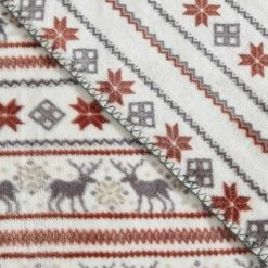 Eddie Bauer 60"x70" Deer Snowflake Throw Blanket Beige 11 Eddie Bauer 60"x70" Deer Snowflake Throw Blanket Beige -Home Textiles Store GUEST 51ee9fa9 6ea5 4e50 a5d6 3b8c9fc6680f