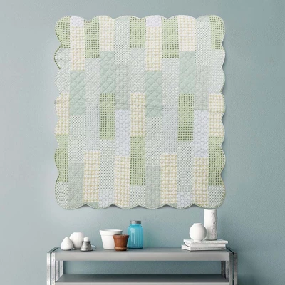 Juniper Geometric Patterns Motifs Accessory Quilted Throw Blanket - 50in X 60in Sage Color By Greenland Home Fashion 4 Juniper Geometric Patterns Motifs Accessory Quilted Throw Blanket - 50in X 60in Sage Color By Greenland Home Fashion - Image 2