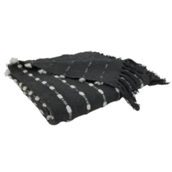 50"x60" Dual-Tone Striped Throw Blanket Black - Saro Lifestyle 7 50"x60" Dual-Tone Striped Throw Blanket Black - Saro Lifestyle -Home Textiles Store GUEST 540be19e 00cf 4053 971c a727594bebe9