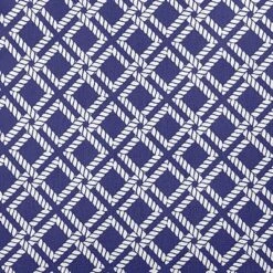 E By Design Geometric Rope Rigging Decorative Throw Pillow Indigo: Square Indoor Cushion, Nautical Theme, Polyester Fiber Fill