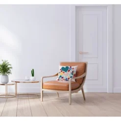 16"x16" Hearts All Around Valentines Square Throw Pillow Teal Blue/Ivory - E By Design -Home Textiles Store GUEST 571d7fc5 48ca 488a a1a1 b14000b85351