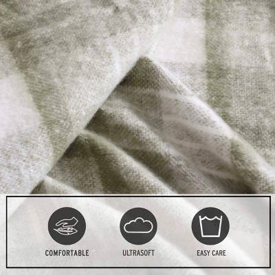 Eddie Bauer 50"x60" Hearthstone Plaid Throw Blanket Green 7 Eddie Bauer 50"x60" Hearthstone Plaid Throw Blanket Green - Image 5