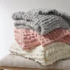 50"x60" Chenille Chunky Knit Throw Blanket - Madison Park -Home Textiles Store GUEST 5b4577d8 5ada 4fab 9d03 feac61dec269