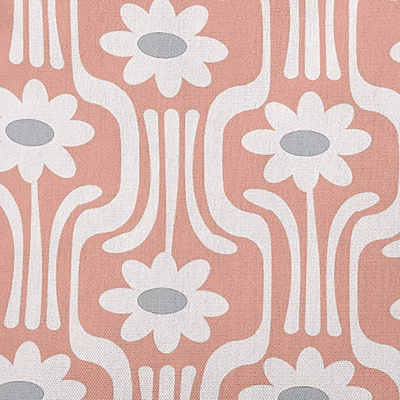 E By Design Daisys And Squiggles Decorative Throw Pillow Citral Orange: 16x16 Inch, Polyester Twill, Indoor Use 4 E By Design Daisys And Squiggles Decorative Throw Pillow Citral Orange: 16x16 Inch, Polyester Twill, Indoor Use - Image 2