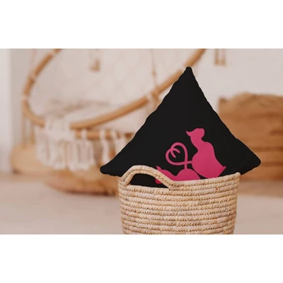 16"x16" Halloween Cats Square Throw Pillow - E By Design 4 16"x16" Halloween Cats Square Throw Pillow - E By Design - Image 2