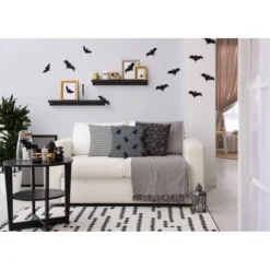 16"x16" Crawling Spiders Print Square Throw Pillow Steel Gray - E By Design -Home Textiles Store GUEST 5f78c073 809f 4963 a5fa fc2ce946eb13