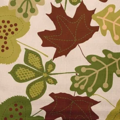 16"x16" Fall Leaves Square Throw Pillow Olive - E By Design