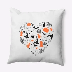 16"x16" Halloween Heart Square Throw Pillow - E By Design -Home Textiles Store GUEST 646eb1ed 9105 4416 95d7 7e0c97e0c809
