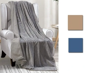 Oversized Super Cozy And Extra Heavy Chevron Braided Blanket (50" X 70") 3 Oversized Super Cozy And Extra Heavy Chevron Braided Blanket (50" X 70")