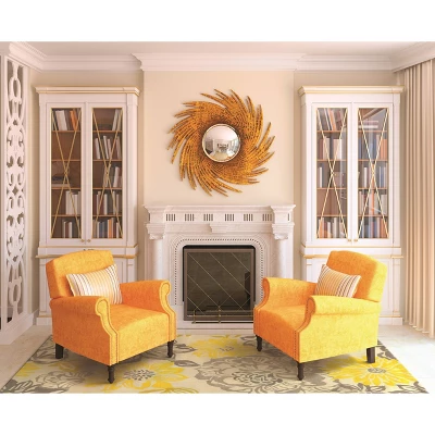 Trio Collection Rug Garden Party Gray - Linon 4 Trio Collection Rug Garden Party Gray - Linon - Image 2