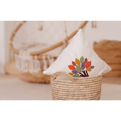 16"x16" Printed Quilt Tree Square Throw Pillow - E By Design 4 16"x16" Printed Quilt Tree Square Throw Pillow - E By Design - Image 2