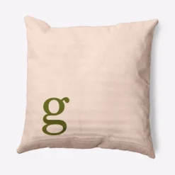 16"x16" Modern Monogram 'g' Square Throw Pillow - E By Design -Home Textiles Store GUEST 6889a29d 6dc1 4dbf be1c 3d9a3af8b93d