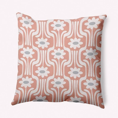E By Design Daisys And Squiggles Decorative Throw Pillow Citral Orange: 16x16 Inch, Polyester Twill, Indoor Use 3 E By Design Daisys And Squiggles Decorative Throw Pillow Citral Orange: 16x16 Inch, Polyester Twill, Indoor Use