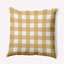16"x16" Gingham Plaid Square Throw Pillow - E By Design -Home Textiles Store GUEST 6b39e033 0606 4eb7 880a df9a041fb70f
