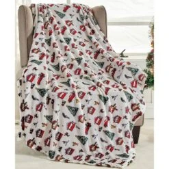 Noble House Christmas Festive And Cheery Holiday Super Soft Ultra Comfy Microplush Throw Blanket 50"x60" -Home Textiles Store GUEST 6c82f1b8 ac4b 47b8 82b9 1f6100fc5cfc