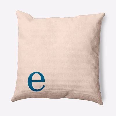 16"x16" Modern Monogram 'e' Square Throw Pillow - E By Design 5 16"x16" Modern Monogram 'e' Square Throw Pillow - E By Design - Image 3