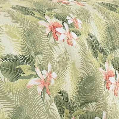 50"x70" Tropical Orchid Reversible Throw Blanket Palm Green - Tommy Bahama 6 50"x70" Tropical Orchid Reversible Throw Blanket Palm Green - Tommy Bahama - Image 4