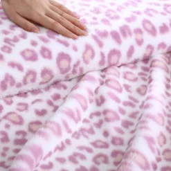 50"x60" Betseys Leopard Reversible Throw Blanket Purple - Betseyville -Home Textiles Store GUEST 772a27fe ff5a 41ef 9d8e 7d741652c8d3