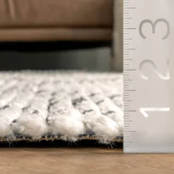 5'3"x7'6" Carlina Modern Geometric Soft Shag Fringe Area Rug Beige - NuLOOM -Home Textiles Store GUEST 773bc5de 56b7 4972 95df 90797bf7bb92