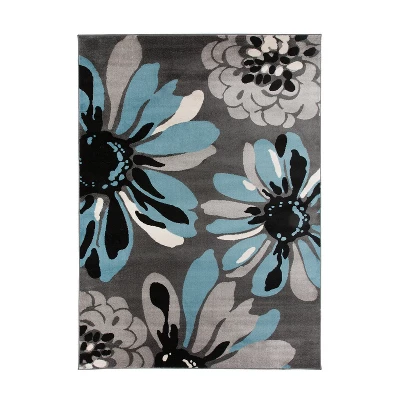 World Rug Gallery Contemporary Modern Flowers Area Rug 8 World Rug Gallery Contemporary Modern Flowers Area Rug - Image 6
