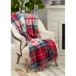 50"x60" Casual Plaid Design Throw Blanket - Saro Lifestyle -Home Textiles Store GUEST 7a4f1a53 3313 4109 8a1c 09e7f64fa406