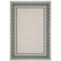 Trinity Classic Border Patio Area Rug Beige/Blue - Captiv8e Designs -Home Textiles Store GUEST 7a61226d d64c 48ec b6c4 27c609ee2242