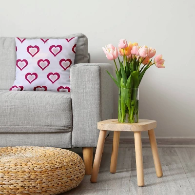 16"x16" Valentine's Day Burning Love Square Throw Pillow Bold Pink - E By Design: Festive, Comfortable, Indoor Decor 4 16"x16" Valentine's Day Burning Love Square Throw Pillow Bold Pink - E By Design: Festive, Comfortable, Indoor Decor - Image 2