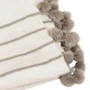 50"x60" Pom-Pom Design Throw Blanket Ivory - Saro Lifestyle -Home Textiles Store GUEST 7c035a97 add2 4268 ad82 a25083f2549d
