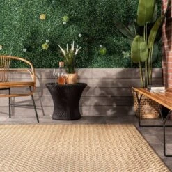 6'7"x9' Camryn Abstract Herringbone Indoor And Outdoor Area Rug Beige - NuLOOM -Home Textiles Store GUEST 7d2e7e67 b590 48ce bc55 f8dda9d90b18