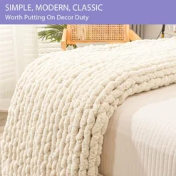 Aoibox Chunky Knit Throw Blanket For Couch, Hand Knitted With Thick Jumbo Chenille Yarn, Cozy Soft Large Rope Knot Cable Crochet Blankets For Sofa Bed 13 Aoibox Chunky Knit Throw Blanket For Couch, Hand Knitted With Thick Jumbo Chenille Yarn, Cozy Soft Large Rope Knot Cable Crochet Blankets For Sofa Bed -Home Textiles Store GUEST 7d304bd1 5873 4072 a6d2 beb3828ffcec