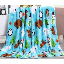 Noble House Christmas Festive And Cheery Holiday Super Soft Ultra Comfy Microplush Throw Blanket 50"x60" -Home Textiles Store GUEST 7e281762 55cc 4cd1 bbaa 2ea4621cf665
