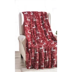 Noble House Christmas Festive And Cheery Holiday Super Soft Ultra Comfy Microplush Throw Blanket 50"x60" -Home Textiles Store GUEST 7eb052d5 8d4f 464a 91dc 9af387d67319