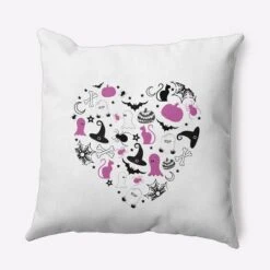 16"x16" Halloween Heart Square Throw Pillow - E By Design -Home Textiles Store GUEST 80374880 474d 48a5 8bd8 464a9682bc9d