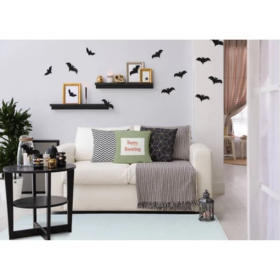 16"x16" Halloween 'Happy Haunting' Square Throw Pillow - E By Design 5 16"x16" Halloween 'Happy Haunting' Square Throw Pillow - E By Design - Image 3