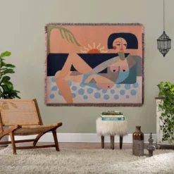 50"x60" Nude Beach Throw Blanket - Jungalow By Justina Blakeney -Home Textiles Store GUEST 84ae0b4c bc3d 4a97 a4e9 70a0b43b403a