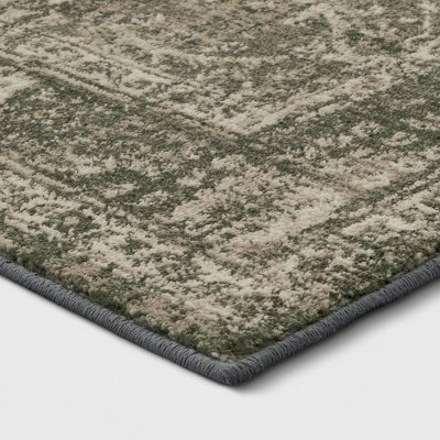 Floral Woven Area Rug Gray - Threshold™ 3 Floral Woven Area Rug Gray - Threshold™