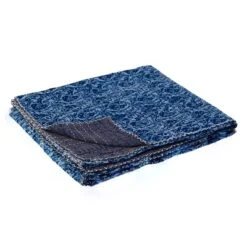 HomeRoots 50" X 70" Blue Paisley Cotton Quilted Kantha Throw Blanket With Embroidery 8 HomeRoots 50" X 70" Blue Paisley Cotton Quilted Kantha Throw Blanket With Embroidery -Home Textiles Store GUEST 8c2622a4 eedc 4d02 8888 6aa501fdca0a