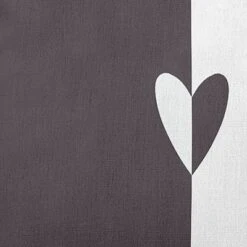 16"x16" Valentine's Day Modern Heart Square Throw Pillow Dark Gray - E By Design: Festive Decor, Indoor Use