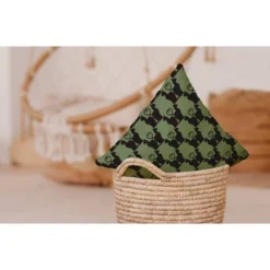 16"x16" Cat Clowder Print Square Throw Pillow Sage Green - E By Design -Home Textiles Store GUEST 8e3ab273 db97 4c78 a532 abd222f3e554