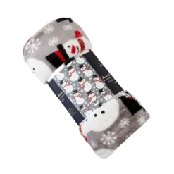 Plazatex Big Christmas Snowman All Season Plush Decorative Christmas Throw Blanket 50" X 60" Grey -Home Textiles Store GUEST 9087abb2 f743 4283 93a0 dff41ec6ff14