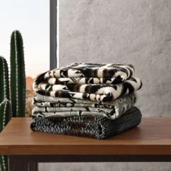 Wrangler Knockin Boots Green Throw Blanket