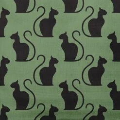 16"x16" Spooky Cats Square Throw Pillow Sage Green - E By Design