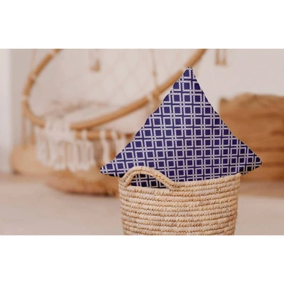 E By Design Geometric Rope Rigging Decorative Throw Pillow Indigo: Square Indoor Cushion, Nautical Theme, Polyester Fiber Fill 6 E By Design Geometric Rope Rigging Decorative Throw Pillow Indigo: Square Indoor Cushion, Nautical Theme, Polyester Fiber Fill - Image 4